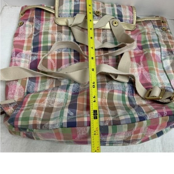 Coach Daisy Poppy Plaid Backpack Retired!! - Picture 7 of 16